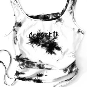 Tie dye Tank Top with adjustable side waist ties